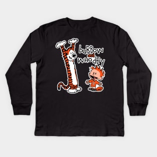 Burrow & Who Dey Kids Long Sleeve T-Shirt